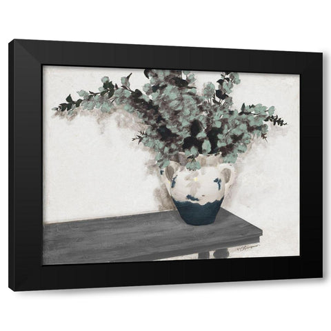 Farmhouse Vase Black Modern Wood Framed Art Print by Hakimipour, Tiffany