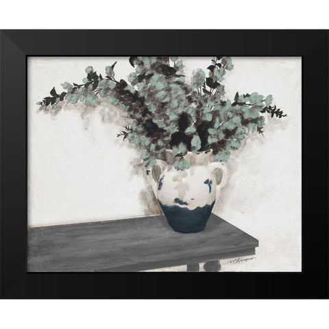 Farmhouse Vase Black Modern Wood Framed Art Print by Hakimipour, Tiffany