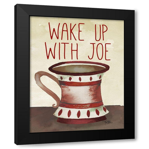 Wake Up With Joe Black Modern Wood Framed Art Print with Double Matting by Baker, Mary Beth