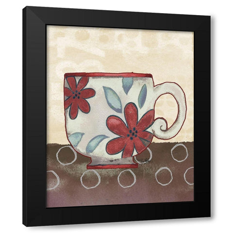 Spring Into Coffee II Black Modern Wood Framed Art Print by Baker, Mary Beth