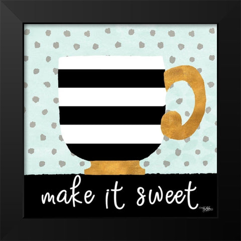 Make it Sweet Black Modern Wood Framed Art Print by Baker, Mary Beth
