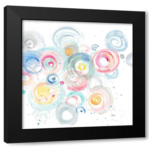 Circulation Square Black Modern Wood Framed Art Print by Pinto, Patricia
