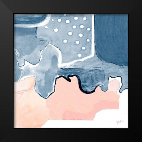 Blue Mountains Black Modern Wood Framed Art Print by Pinto, Patricia