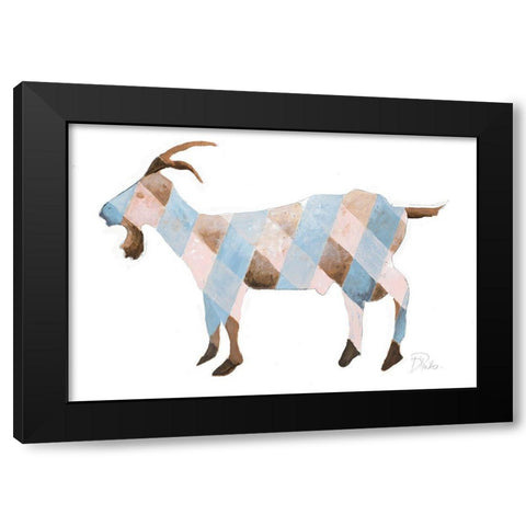 The Plaid Goat Black Modern Wood Framed Art Print by Pinto, Patricia