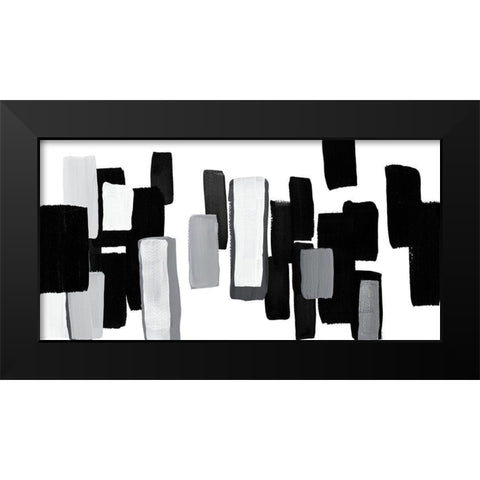 Modern Grooves I Black Modern Wood Framed Art Print by Loreth, Lanie