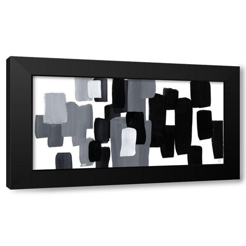 Modern Grooves II Black Modern Wood Framed Art Print with Double Matting by Loreth, Lanie