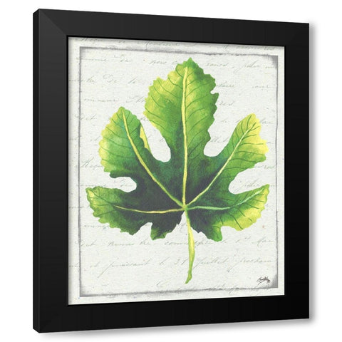 Emerald Leaf I Black Modern Wood Framed Art Print by Medley, Elizabeth