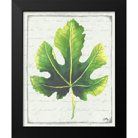 Emerald Leaf I Black Modern Wood Framed Art Print by Medley, Elizabeth