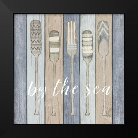 Oars by the Sea Black Modern Wood Framed Art Print by Metz, Andi