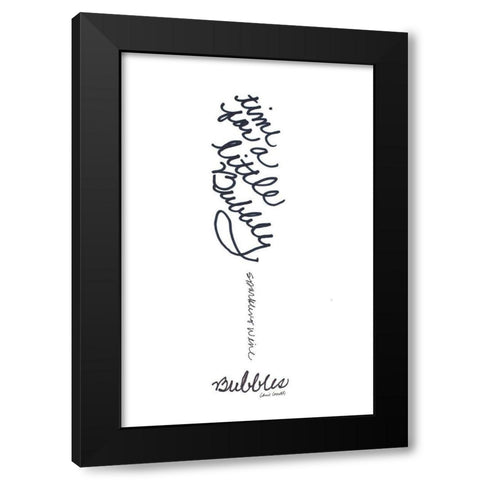 Time For A Little Bubbly Black Modern Wood Framed Art Print by Loreth, Lanie