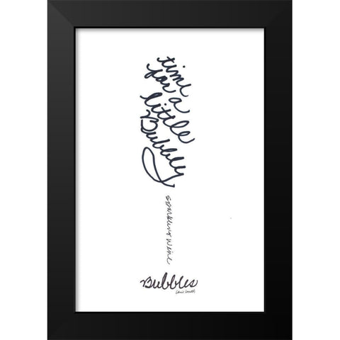 Time For A Little Bubbly Black Modern Wood Framed Art Print by Loreth, Lanie