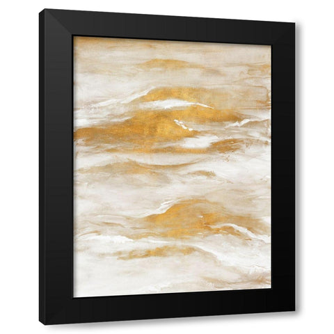 Golden Sea I Black Modern Wood Framed Art Print by Loreth, Lanie