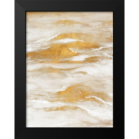 Golden Sea I Black Modern Wood Framed Art Print by Loreth, Lanie