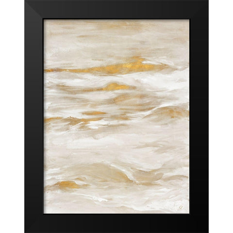Golden Sea II Black Modern Wood Framed Art Print by Loreth, Lanie