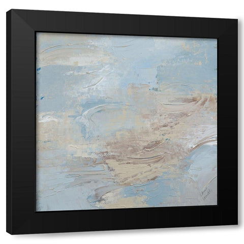 Seaside Mist Black Modern Wood Framed Art Print by Loreth, Lanie