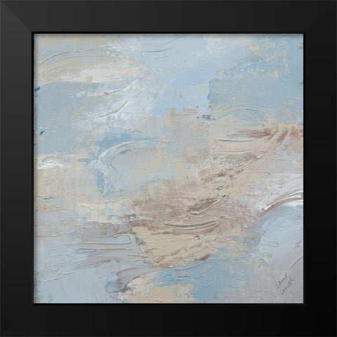 Seaside Mist Black Modern Wood Framed Art Print by Loreth, Lanie