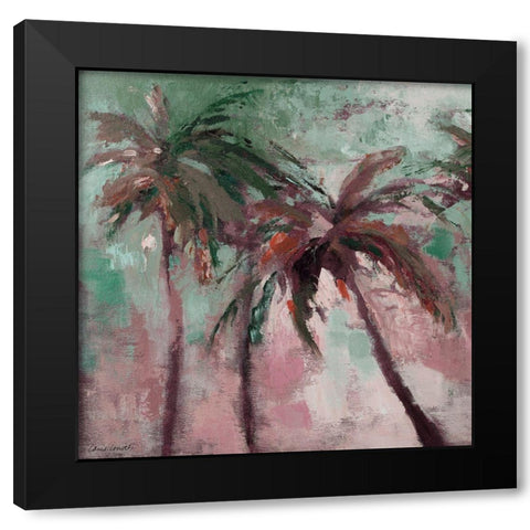 Island Evening Palms II Black Modern Wood Framed Art Print with Double Matting by Loreth, Lanie