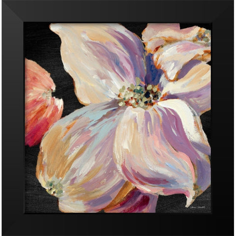 Soft Flower Song on Black II Black Modern Wood Framed Art Print by Loreth, Lanie