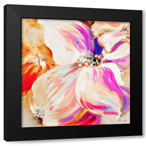 Flower Pop Song II Black Modern Wood Framed Art Print by Loreth, Lanie