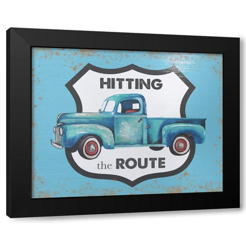 Hitting the Route Black Modern Wood Framed Art Print with Double Matting by Medley, Elizabeth