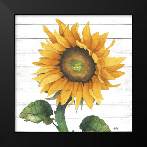 Happy Sunflower II Black Modern Wood Framed Art Print by Medley, Elizabeth