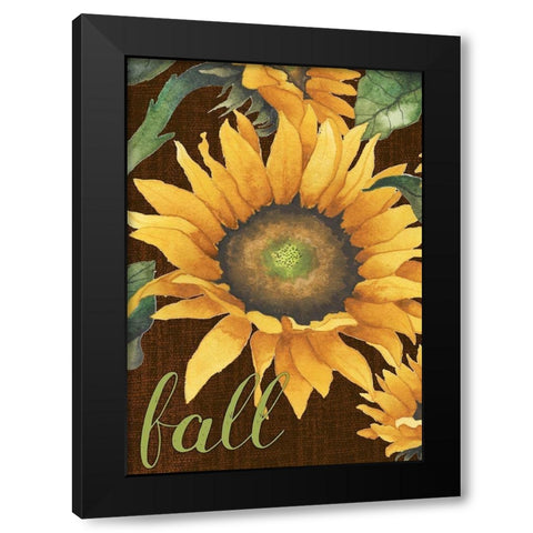 Sunflowers in the Fall Black Modern Wood Framed Art Print with Double Matting by Medley, Elizabeth