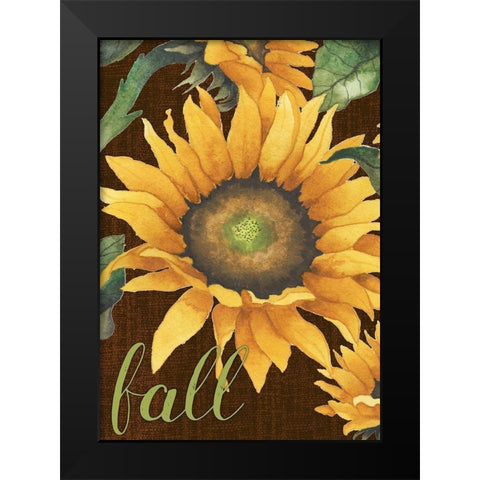 Sunflowers in the Fall Black Modern Wood Framed Art Print by Medley, Elizabeth