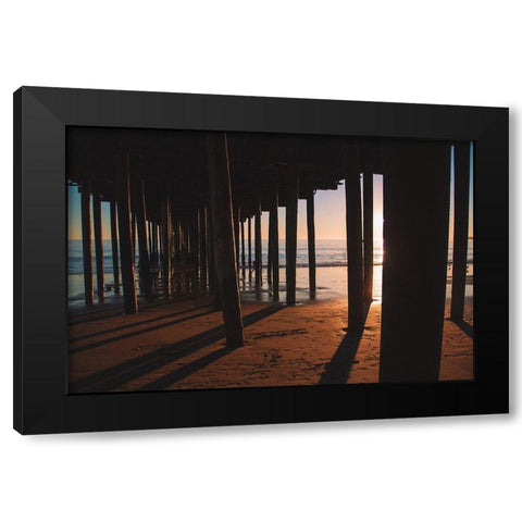 Sunset View Black Modern Wood Framed Art Print with Double Matting by Stewart, Wil