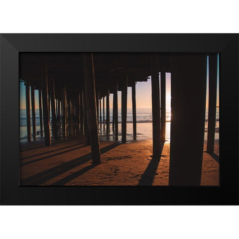 Sunset View Black Modern Wood Framed Art Print by Stewart, Wil