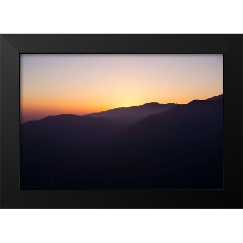 Dusk Black Modern Wood Framed Art Print by Stewart, Wil