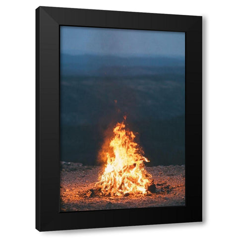 Bonfire Nights Black Modern Wood Framed Art Print with Double Matting by Stewart, Wil