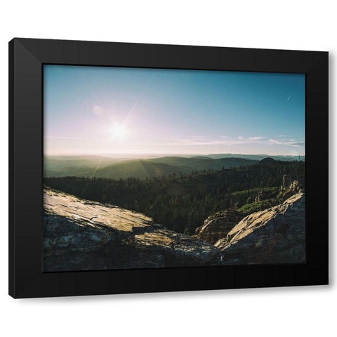 Sunrise Views Black Modern Wood Framed Art Print with Double Matting by Stewart, Wil