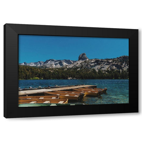 Lake Scenery Black Modern Wood Framed Art Print by Stewart, Wil
