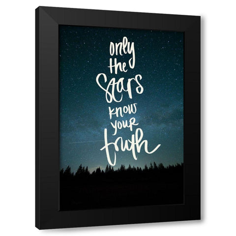 Only The Stars Black Modern Wood Framed Art Print by Stewart, Wil