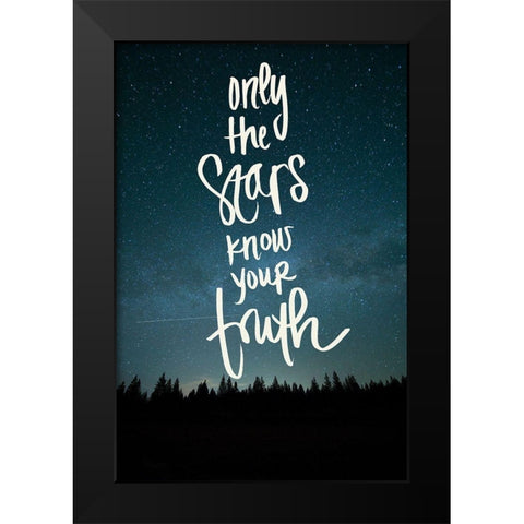 Only The Stars Black Modern Wood Framed Art Print by Stewart, Wil