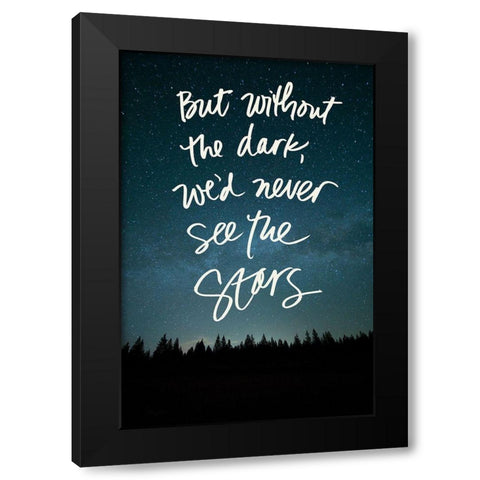 Without the Dark Black Modern Wood Framed Art Print with Double Matting by Stewart, Wil