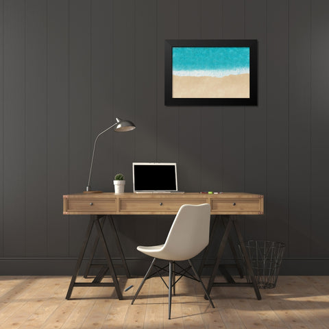 Beachline Black Modern Wood Framed Art Print by Stewart, Wil