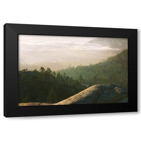 Peak of Dawn Black Modern Wood Framed Art Print by Stewart, Wil