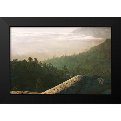 Peak of Dawn Black Modern Wood Framed Art Print by Stewart, Wil