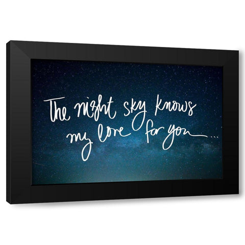 The Night Sky Black Modern Wood Framed Art Print by Stewart, Wil