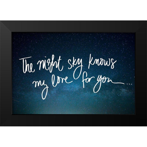 The Night Sky Black Modern Wood Framed Art Print by Stewart, Wil