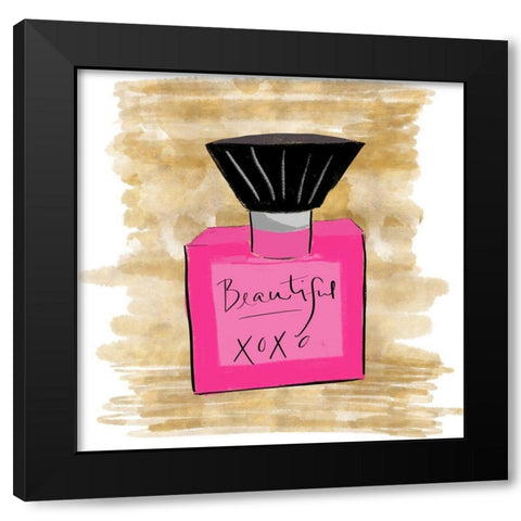 Diva Perfume Black Modern Wood Framed Art Print by SD Graphics Studio