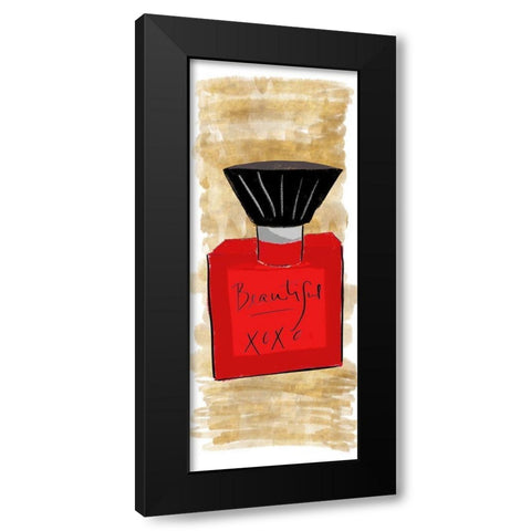 Beautiful Perfume Panel Black Modern Wood Framed Art Print with Double Matting by SD Graphics Studio
