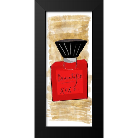 Beautiful Perfume Panel Black Modern Wood Framed Art Print by SD Graphics Studio