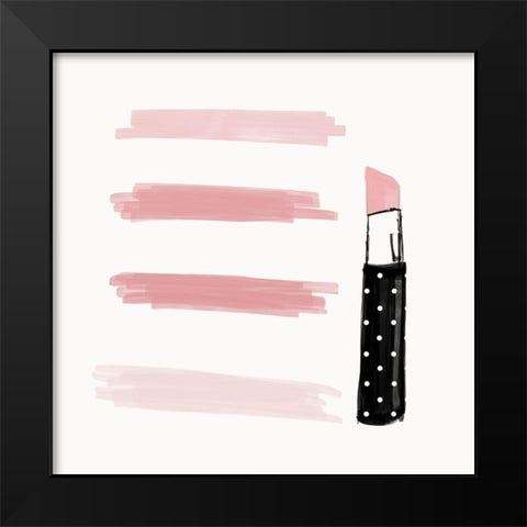 Pink Shades Black Modern Wood Framed Art Print by SD Graphics Studio