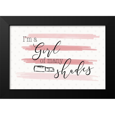 Many Shades Black Modern Wood Framed Art Print by SD Graphics Studio