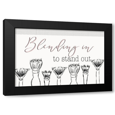 Blending In To Stand Out Black Modern Wood Framed Art Print with Double Matting by SD Graphics Studio