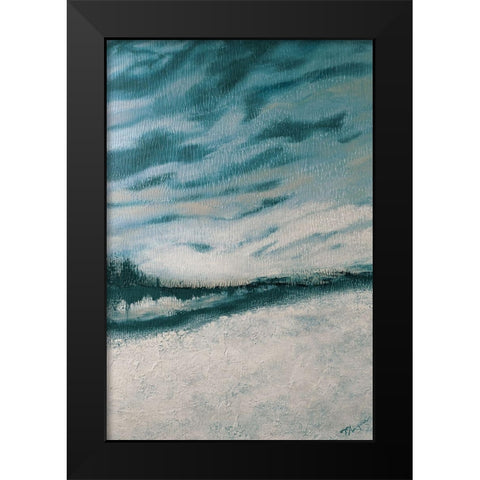 Winters Edge I Black Modern Wood Framed Art Print by Hakimipour, Tiffany