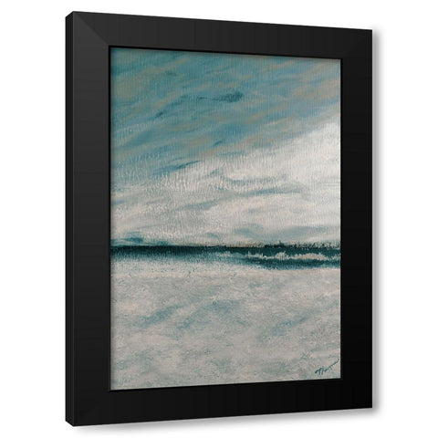 Winters Edge II Black Modern Wood Framed Art Print with Double Matting by Hakimipour, Tiffany