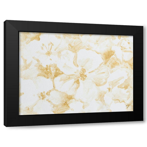 Golden Garden Black Modern Wood Framed Art Print by Loreth, Lanie